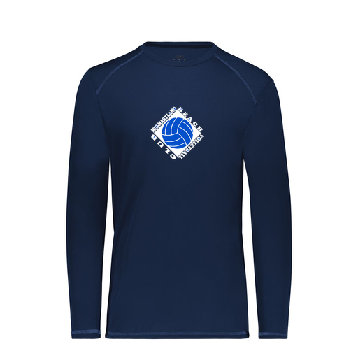 [6845.065.S-LOGO1] Men's SoftTouch Long Sleeve (Adult S, Navy, Logo 1)