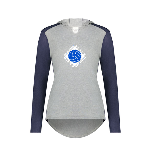 [6902.29V.XS-LOGO1] Ladies Vintage Hoodie (Female Adult XS, Navy, Logo 1)