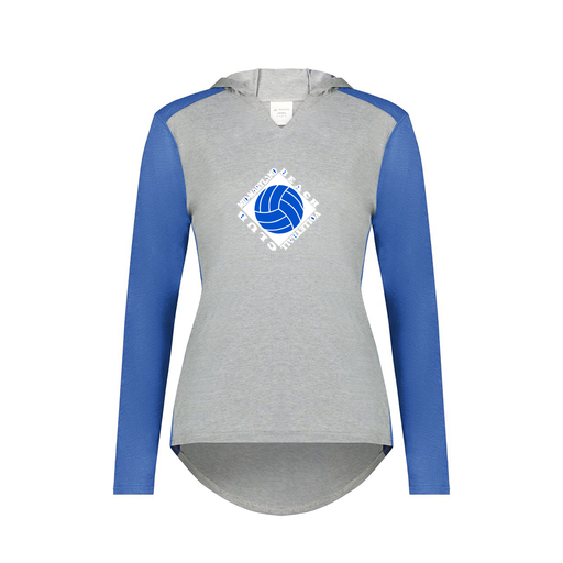 [6902.28V.XS-LOGO1] Ladies Vintage Hoodie (Female Adult XS, Royal, Logo 1)