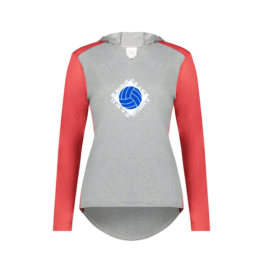 [6902.27V.XS-LOGO1] Ladies Vintage Hoodie (Female Adult XS, Red, Logo 1)