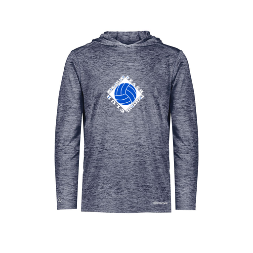 [FOLHCGNV-AS-LOGO1] Decker Men's Charge Hoodie (Adult S, Navy, Logo 1)