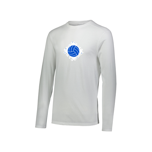 [FTLCUBWH-AXS-LOGO1] Decker Men's Tri-Blend T-Shirt - Long Sleeve (Adult XS, White, Logo 1)