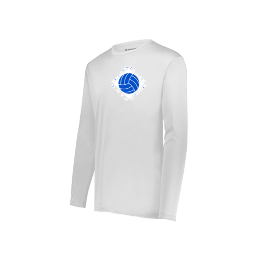 [222823.005.S-LOGO1] Youth LS Smooth Sport Shirt (Youth S, White, Logo 1)