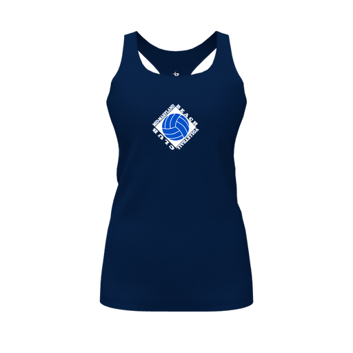 [CUS-DFW-RCBK-PER-NVY-FYS-LOGO1] Racerback Tank Top (Female Youth S, Navy, Logo 1)