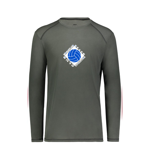 [6845.98D.S-LOGO1] Men's SoftTouch Long Sleeve (Adult S, Gray, Logo 1)