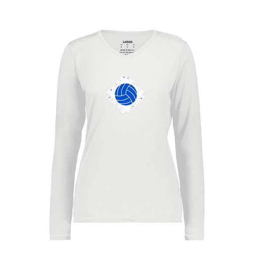 [6847.005.XS-LOGO1] Women's SoftTouch Long Sleeve (Female Adult XS, White, Logo 1)