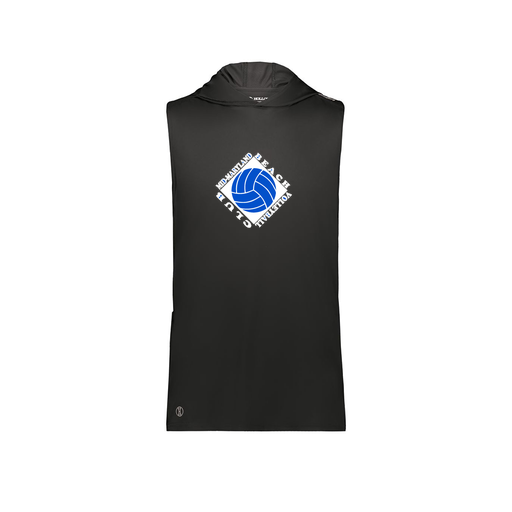 [222590.080.XS-LOGO1] Men's CoolDry Sleeveless Hoodie (Adult XS, Black, Logo 1)