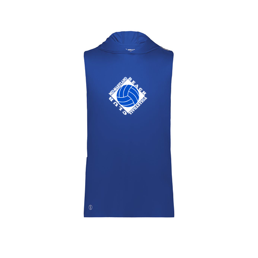 [222590.060.XS-LOGO1] Men's CoolDry Sleeveless Hoodie (Adult XS, Royal, Logo 1)