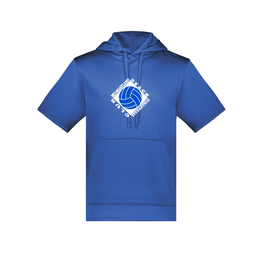 [6871.060.S-LOGO1] Men's Dri Fit Short Sleeve Hoodie (Adult S, Royal, Logo 1)