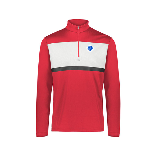 [222691.T20.S-LOGO1] Youth Bold 1/4 Zip Pullover (Youth S, Red, Logo 1)