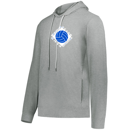 [222598.E83.S-LOGO1] Men's Ventura Thin Knit Hoodie (Adult S, Silver, Logo 1)