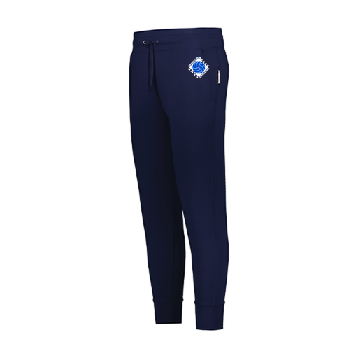 [222799.065.XS-LOGO1] LADIES VENTURA SOFT KNIT JOGGER (Female Adult XS, Navy, Logo 1)