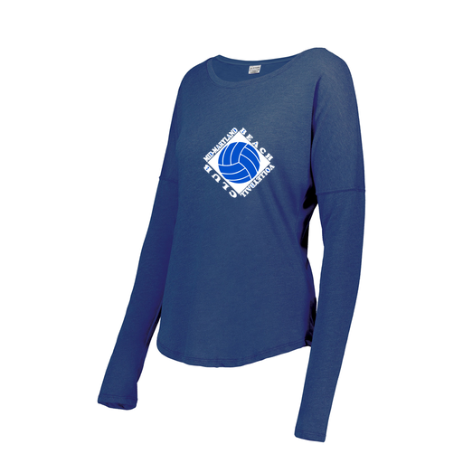 [FTLCUBRY-FAXS-LOGO1] Decker Women's Tri-Blend T-Shirt - Long Sleeve (Female Adult XS, Royal, Logo 1)