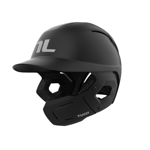 [34100023M06206] Potenza Batting Helmet with Jaw Flap (XS/S, Matte Black, Right-Handed)